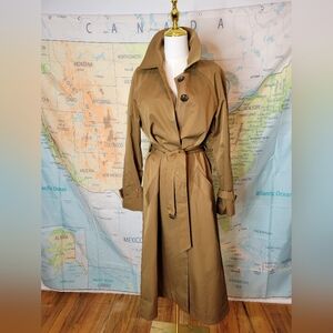 Bernardo From Dillards Classic Tan Trench Coat Size M Normcore